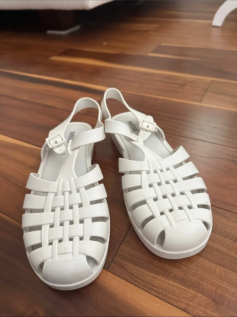 MELISSA LADIES POSSESSION WHITE MATTE JELLY SANDALS SIZE 8